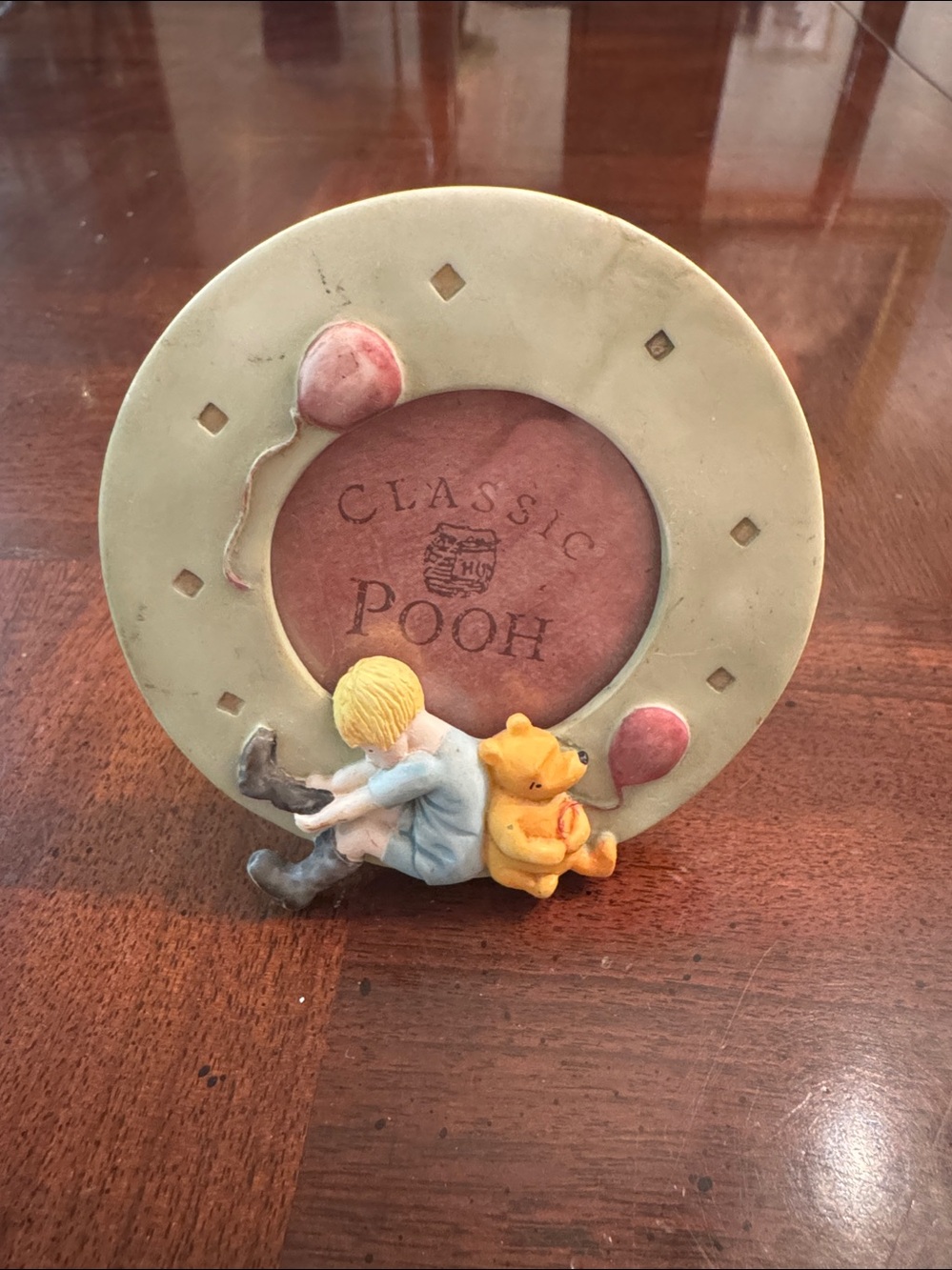 3" Round Winnie The Pooh Photo Pic Frame by Charpente Christopher Robin